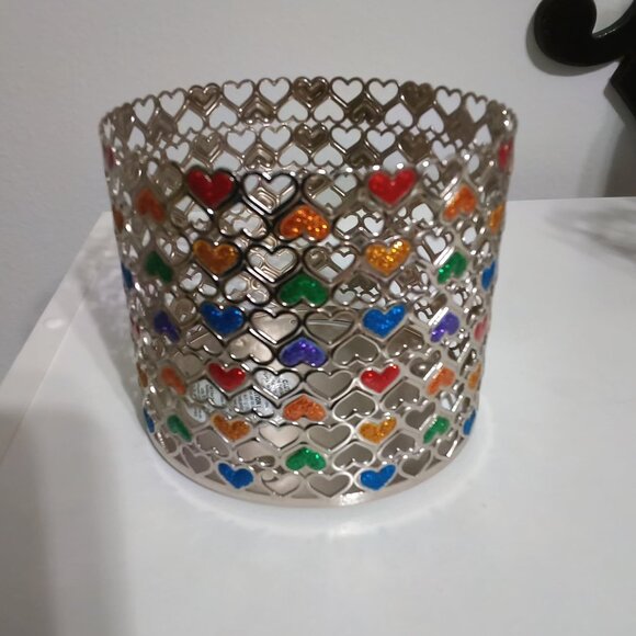 Bath and body works Candle Holder RAINBOW & HEARTS - Picture 2 of 3